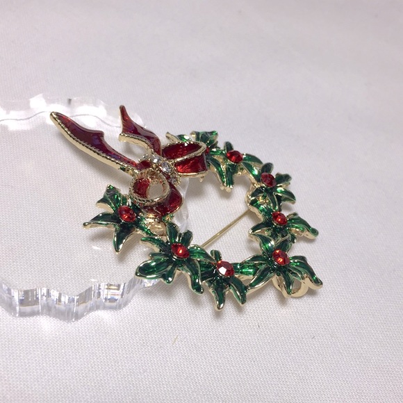 🍏50% OFF/3+... Christmas Wreath Brooch/Pendant - Picture 7 of 14